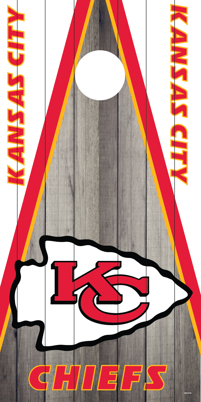 Kansas City Chiefs Cornhole Board Skins (Pair)