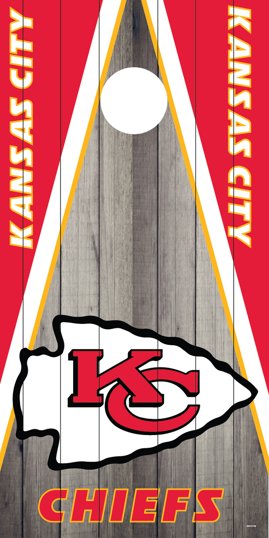 Kansas City Chiefs Cornhole Board Skins (Pair)