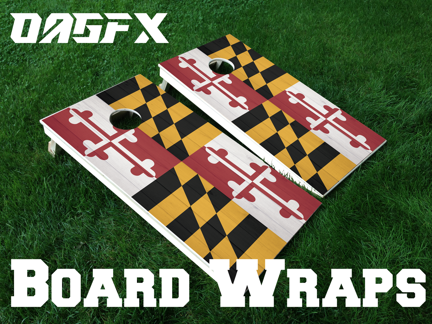 Maryland Flag Cornhole Board Skins (Pair)