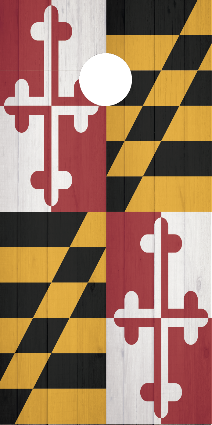 Maryland Flag Cornhole Board Skins (Pair)
