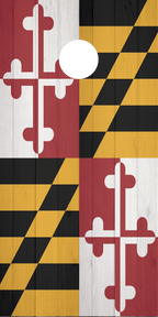 Maryland Flag Cornhole Board Skins (Pair)