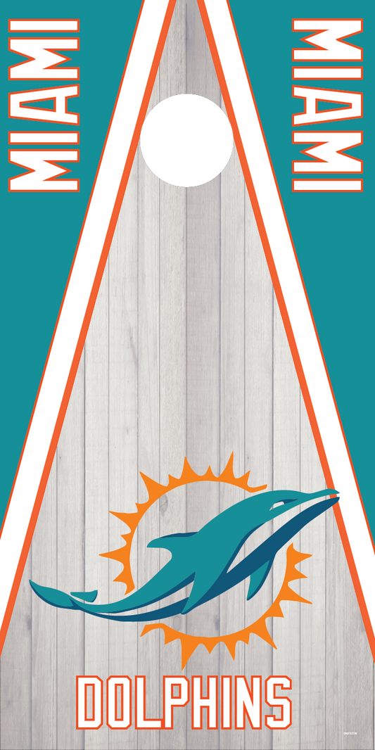 Miami Dolphins Cornhole Board Skins (Pair)