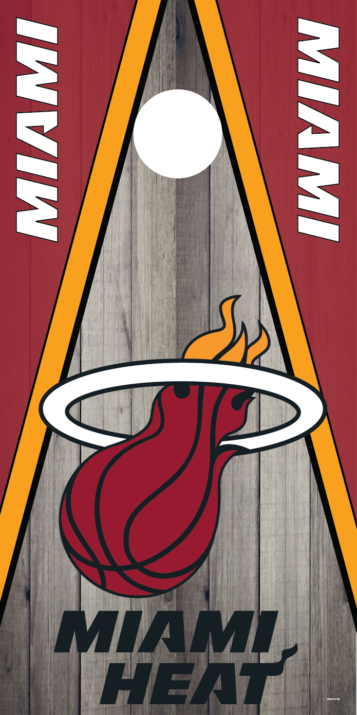 Miami Heat Cornhole Board Skins (Pair)