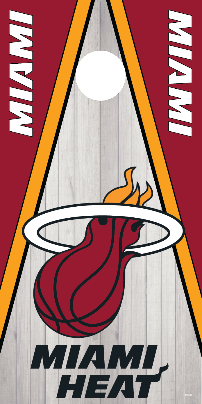 Miami Heat Cornhole Board Skins (Pair)