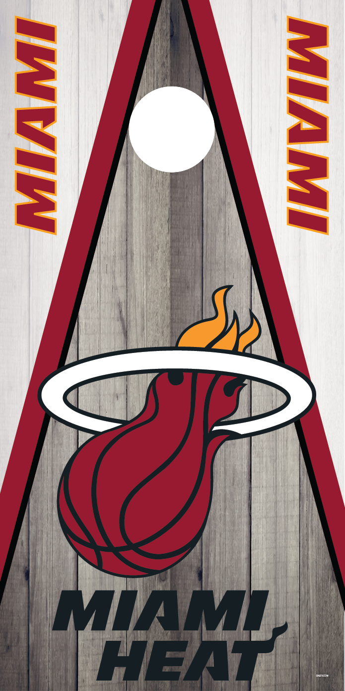 Miami Heat Cornhole Board Skins (Pair)