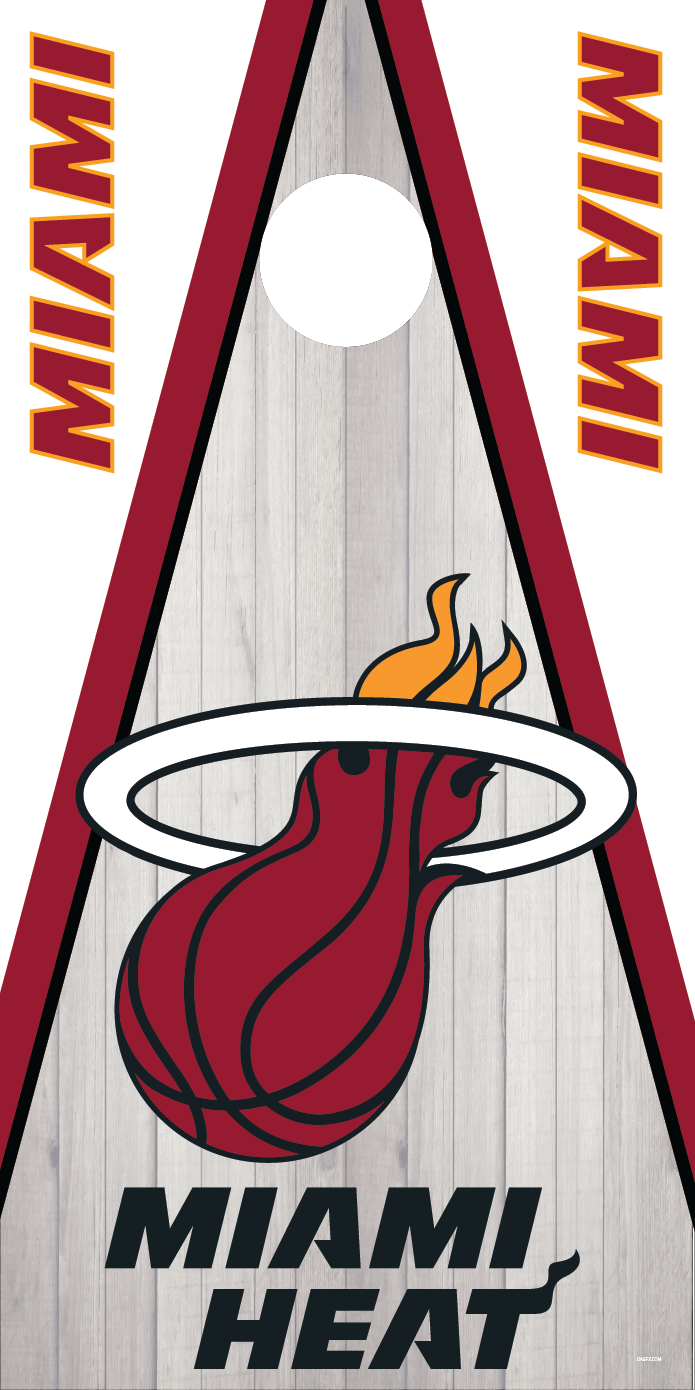 Miami Heat Cornhole Board Skins (Pair)