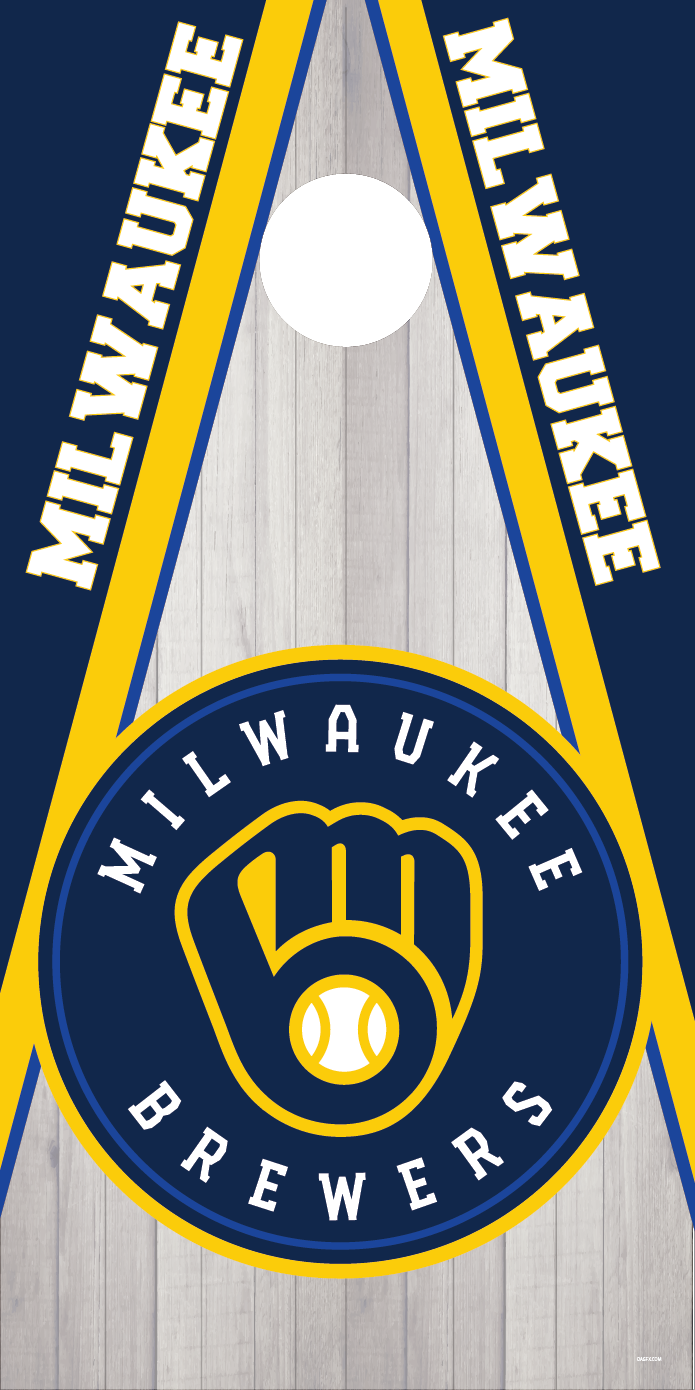 Milwaukee Brewers Cornhole Board Skins (Pair)