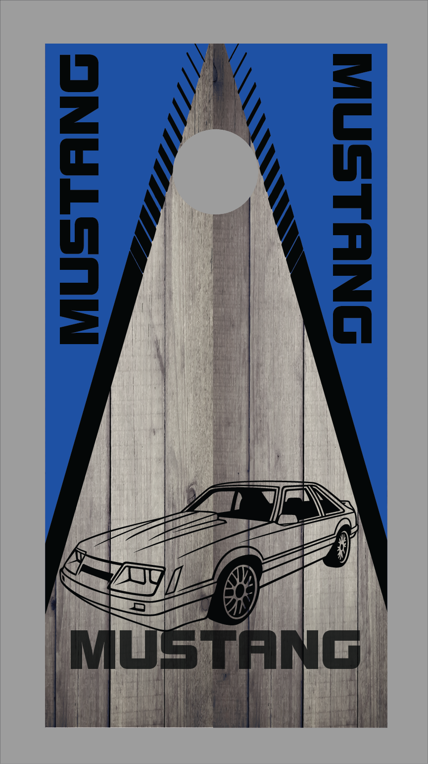 Mustang Fox Body Cornhole Board Skins (Pair)