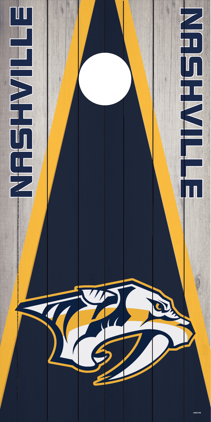Nashville Predators Cornhole Board Skins (Pair)