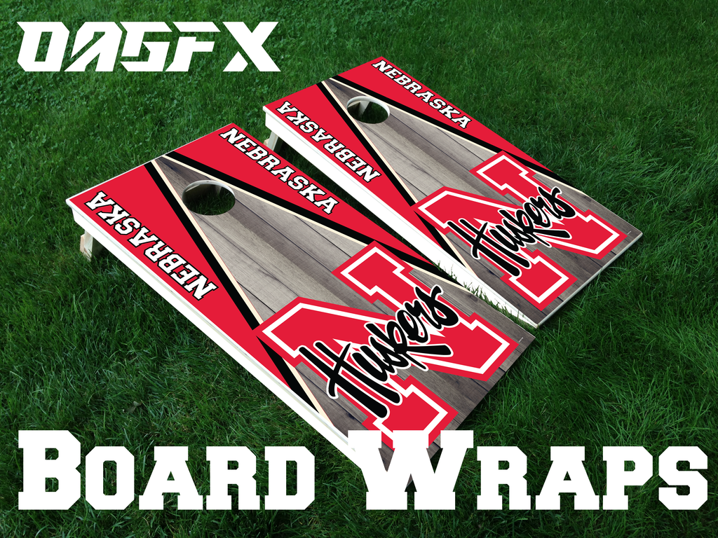 Nebraska Cornhuskers Cornhole Board Skins (Pair)