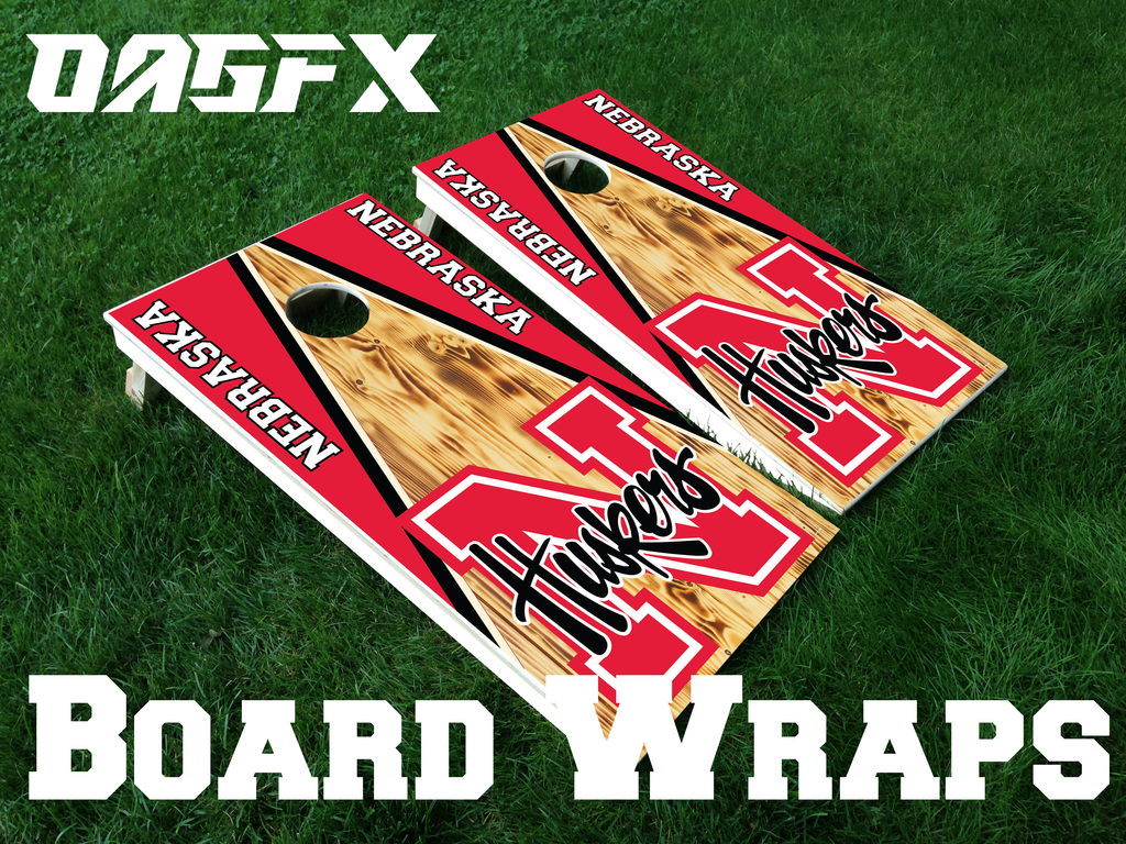 Nebraska Cornhuskers Cornhole Board Skins (Pair)