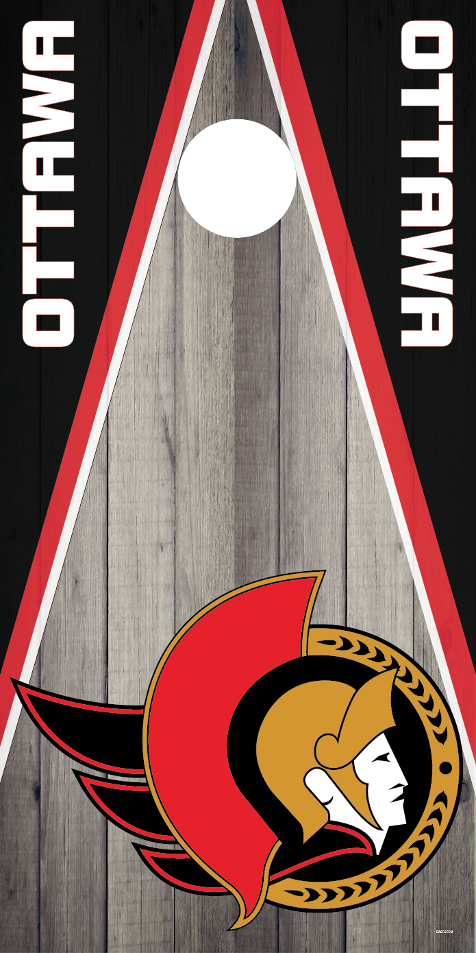 Ottowa Senators Cornhole Board Skins (Pair)