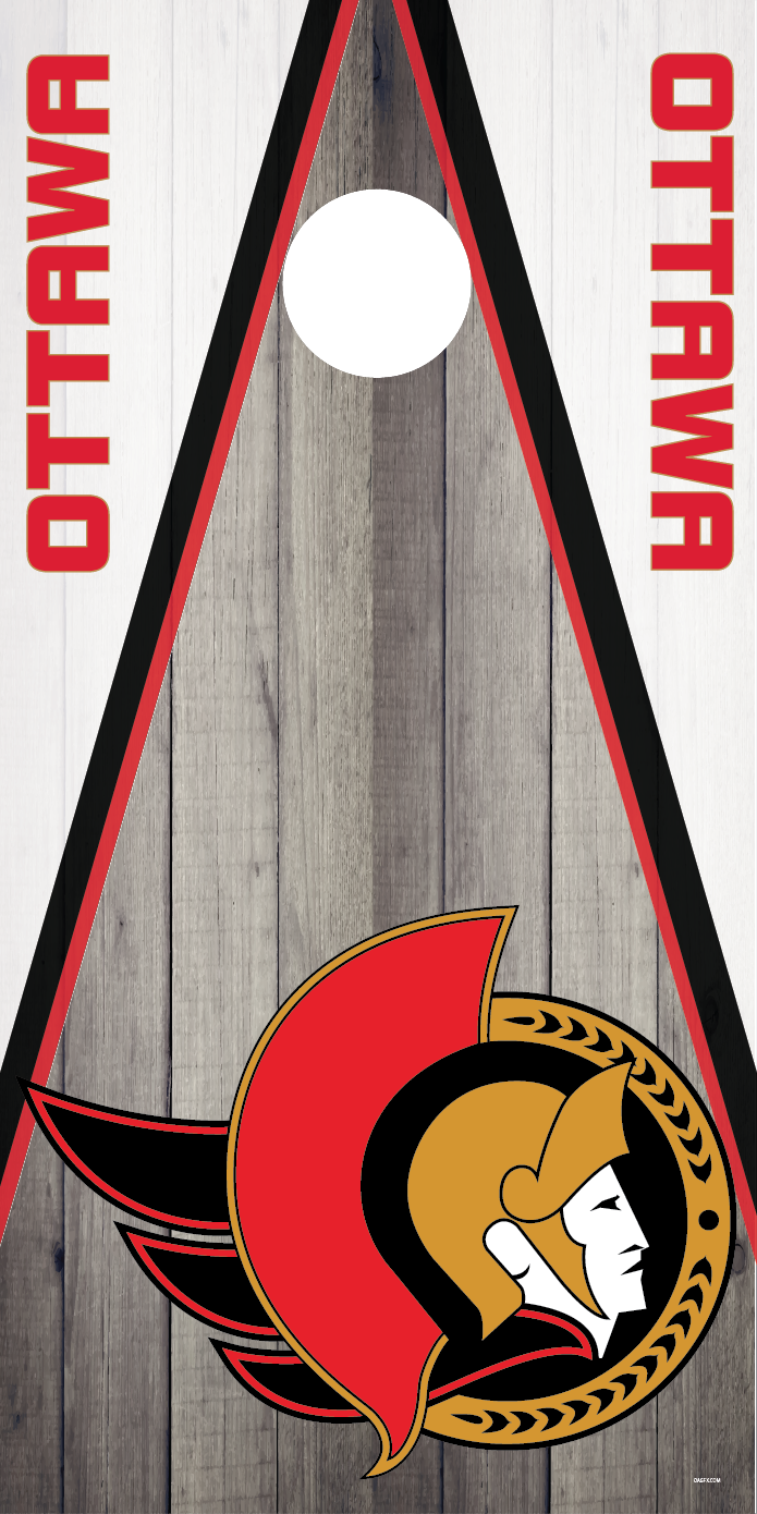 Ottowa Senators Cornhole Board Skins (Pair)