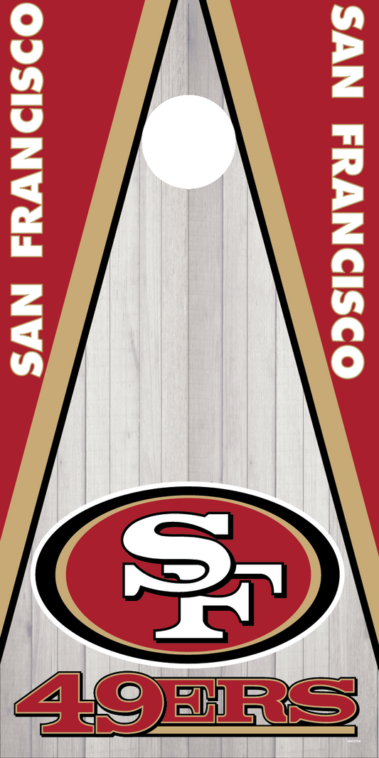 San Francisco 49ers Cornhole Board Skins (Pair)