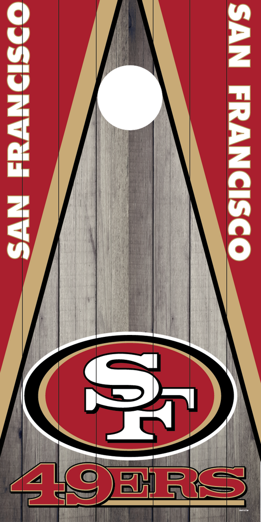 San Francisco 49ers Cornhole Board Skins (Pair)