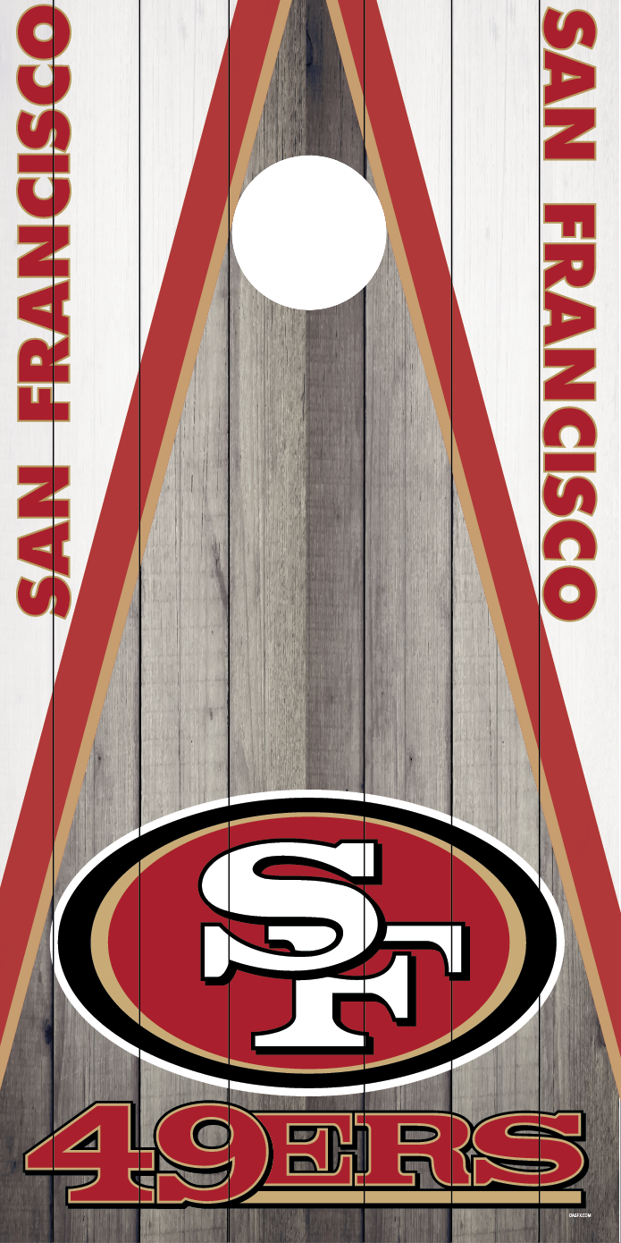 San Francisco 49ers Cornhole Board Skins (Pair)