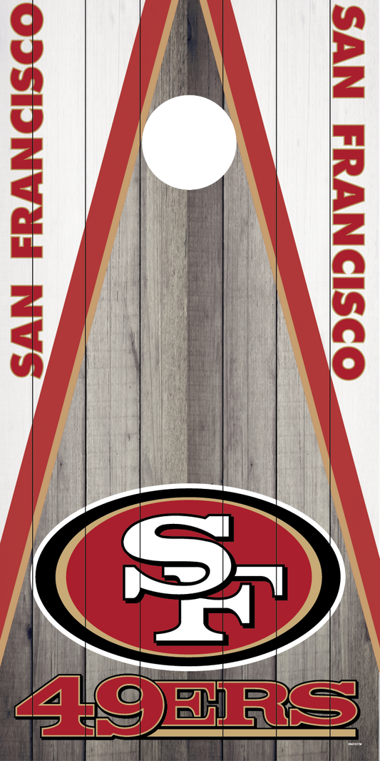 San Francisco 49ers Cornhole Board Skins (Pair)