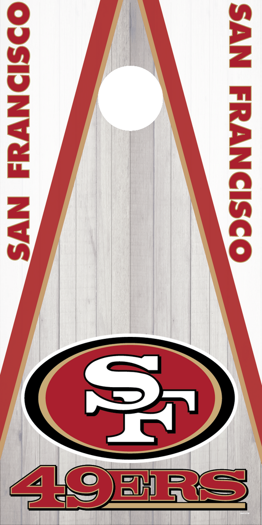 San Francisco 49ers Cornhole Board Skins (Pair)