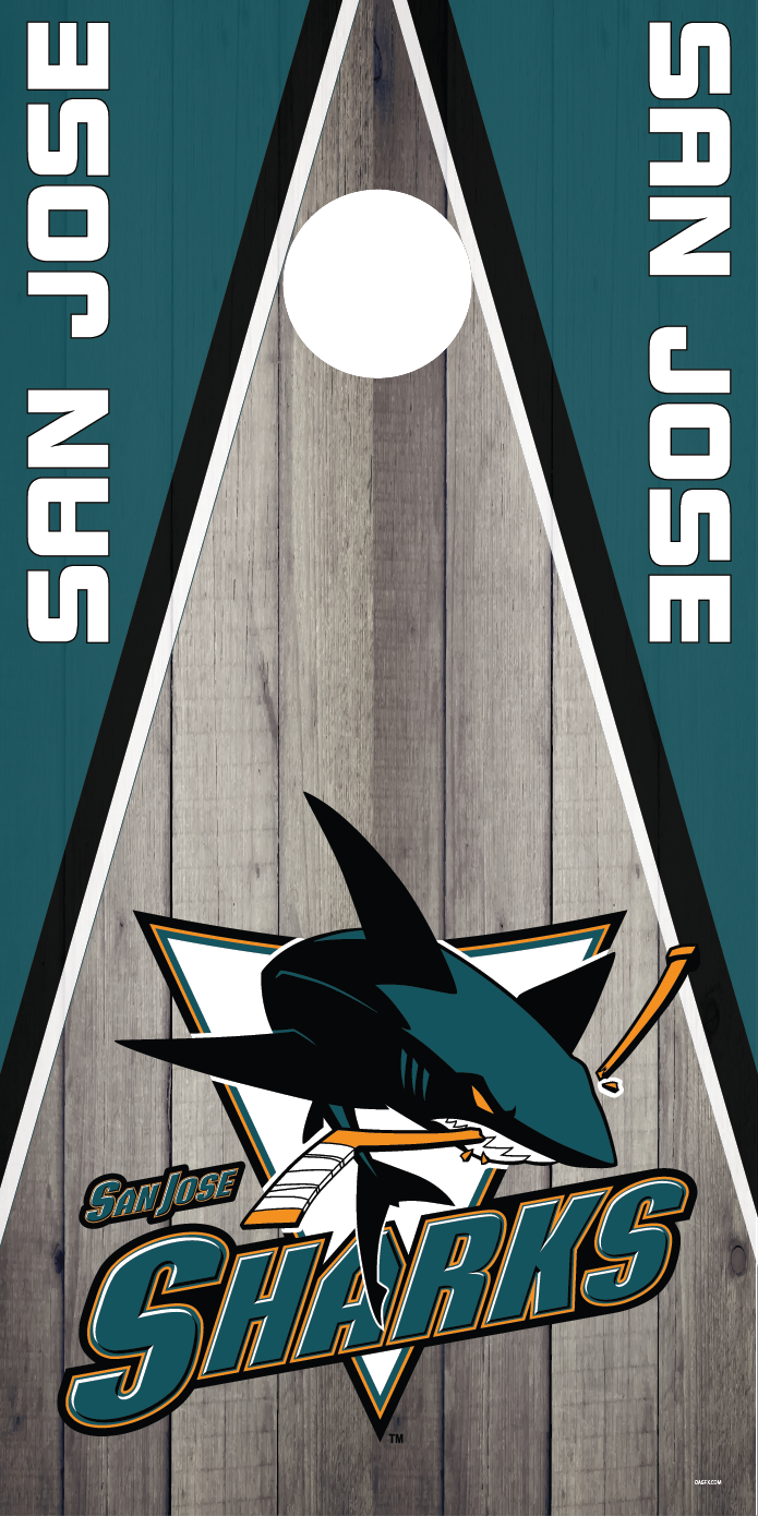 San Jose Sharks Cornhole Board Skins (Pair)