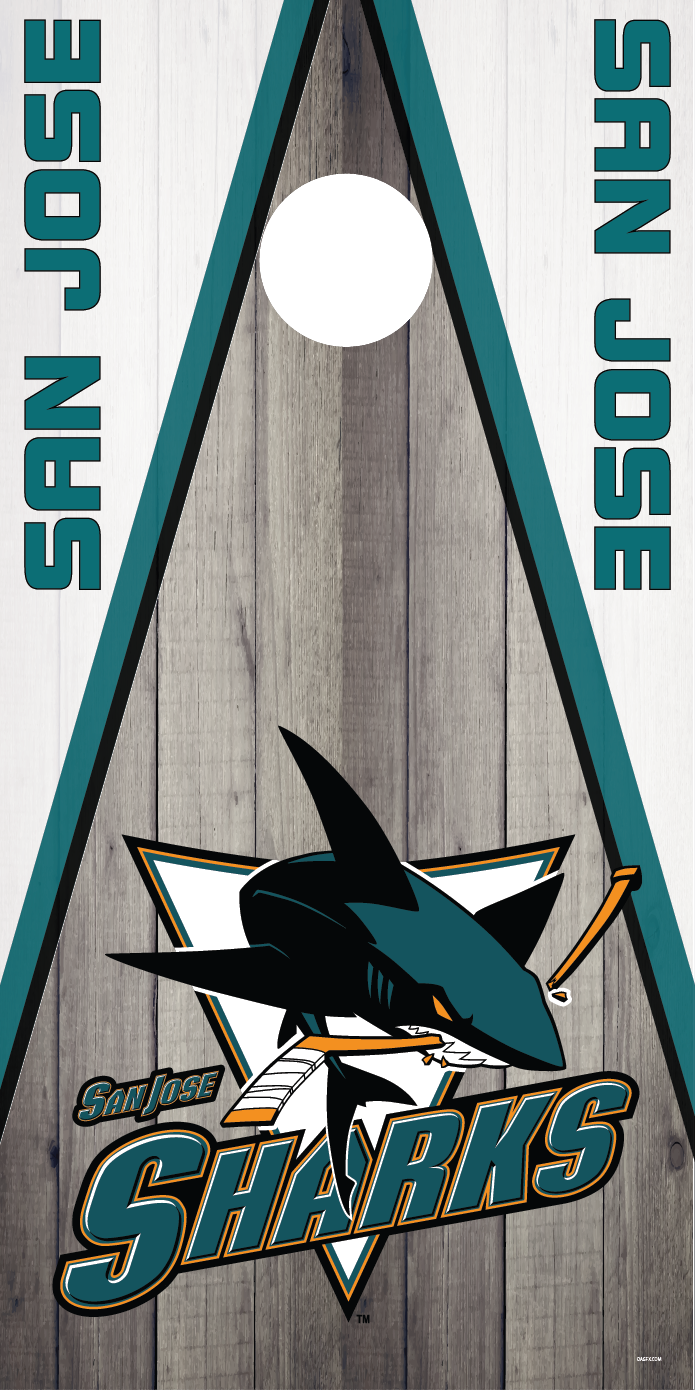 San Jose Sharks Cornhole Board Skins (Pair)