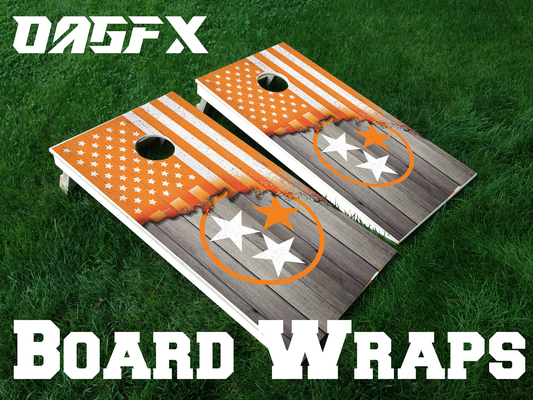 Tennessee Volunteers Cornhole Board Skins (Pair)