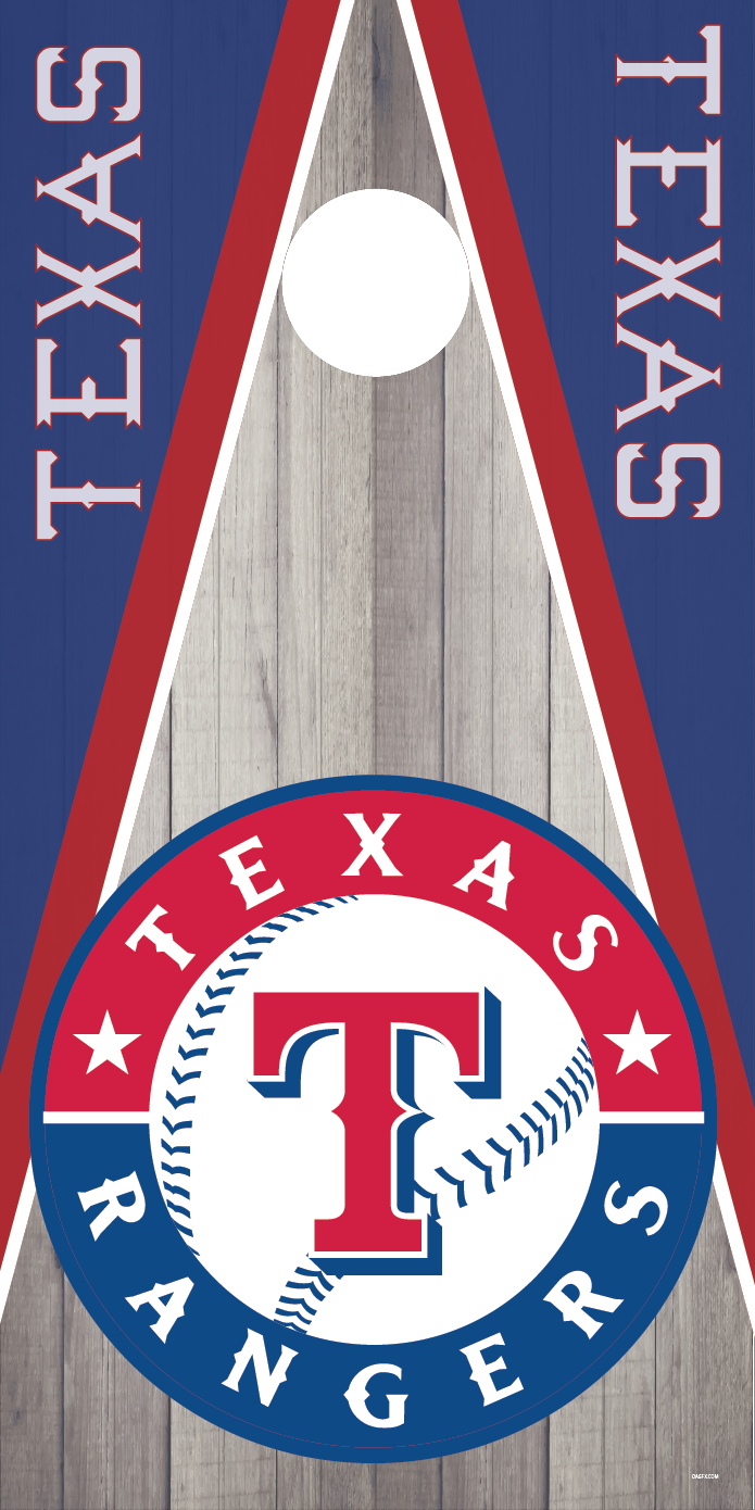 Texas Rangers Cornhole Board Skins (Pair)