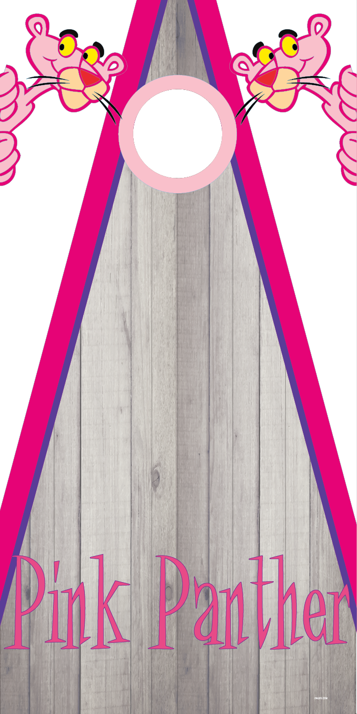 Pink Panther Cornhole Board Skins (Pair)