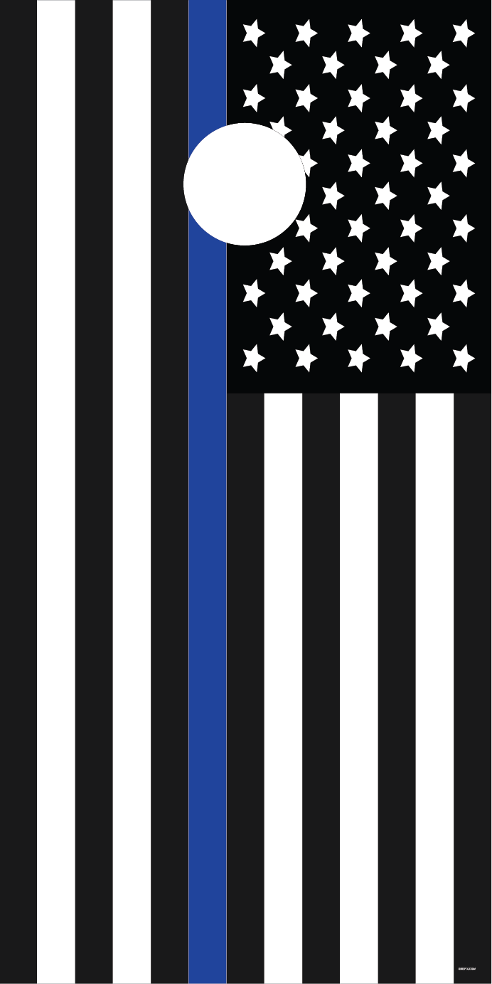 Thin Blue Line Cornhole Board Skins (Pair)