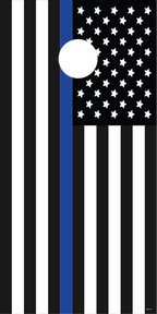 Thin Blue Line Cornhole Board Skins (Pair)