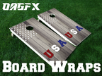 USA Stars Cornhole Board Skins (Pair)