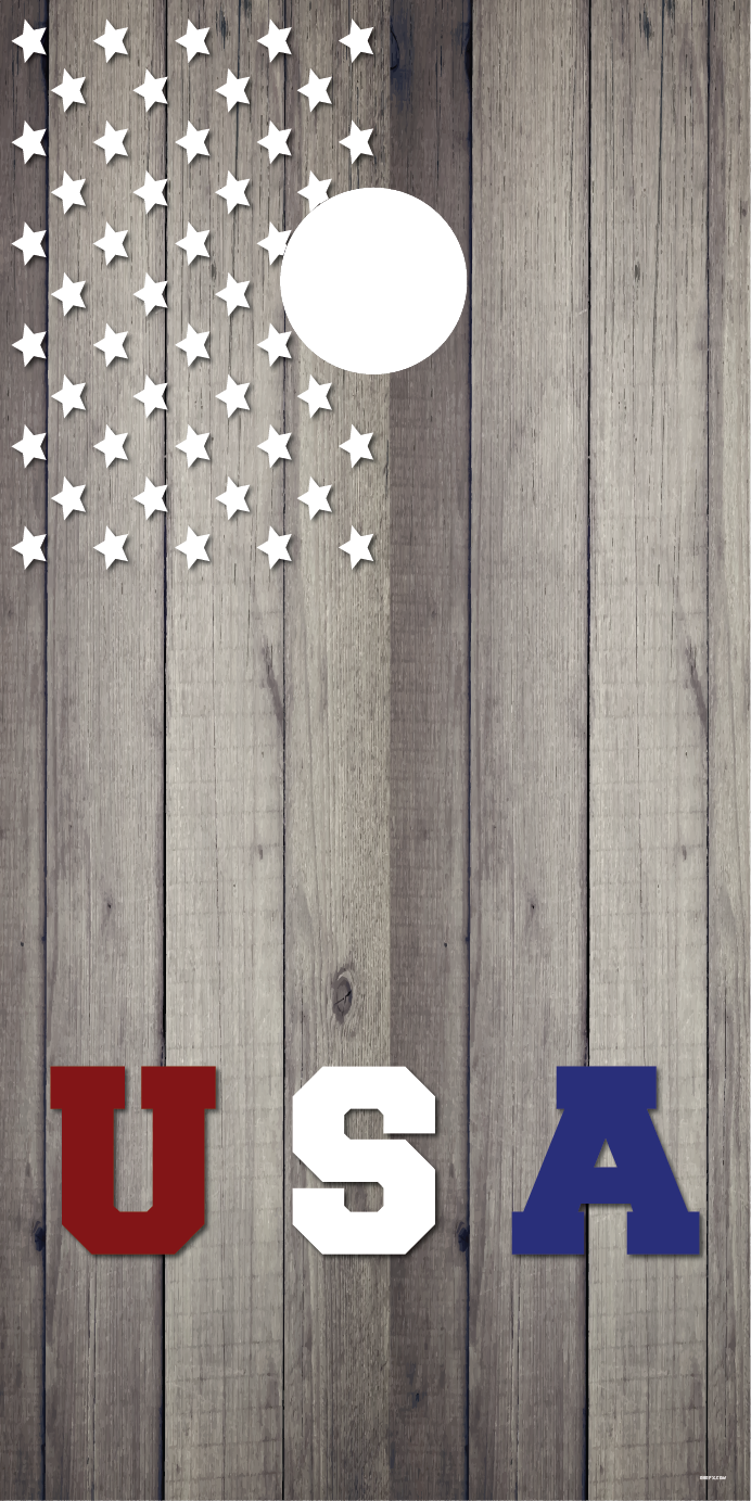 USA Stars Cornhole Board Skins (Pair)