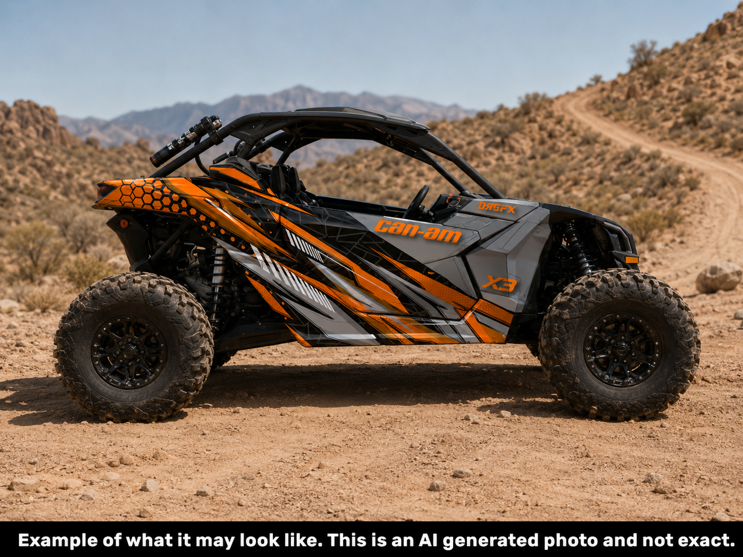 2017 - 2024 Can Am X3 Maverick Graphics Kit  Pro Edition D57-1 Orange