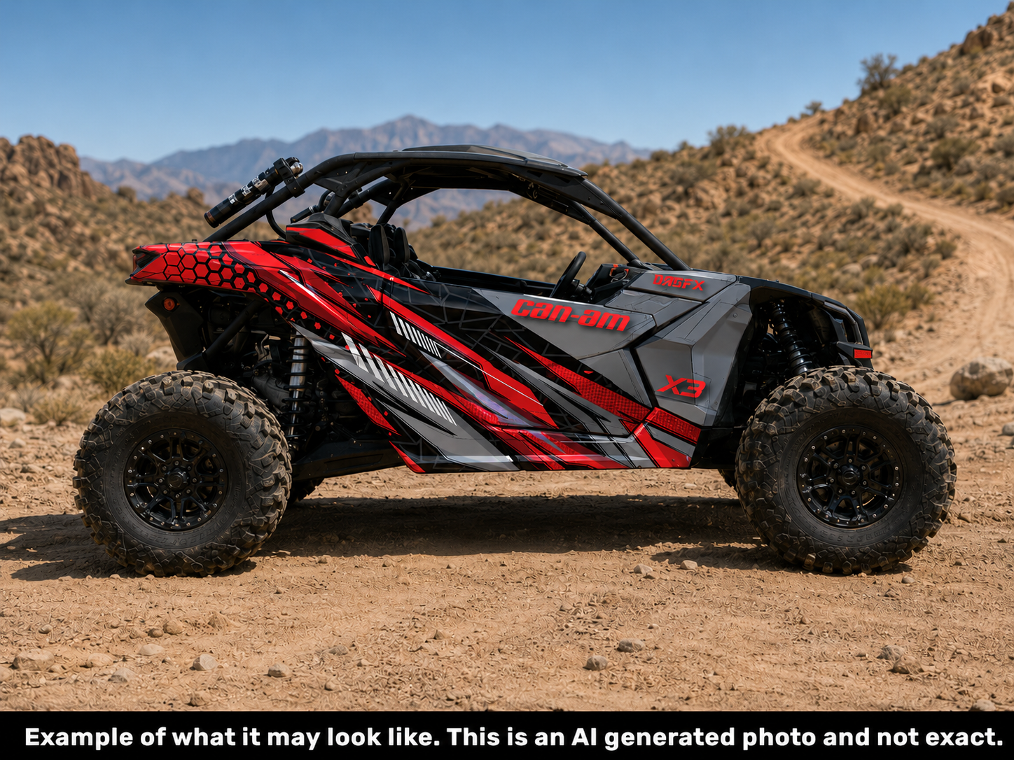 2017 - 2024 Can Am X3 Maverick Graphics Kit  Pro Edition D57-2 Red