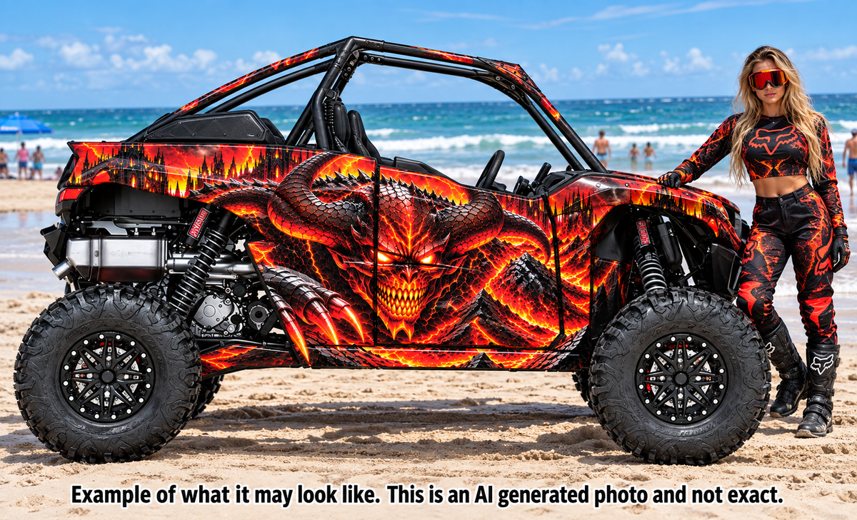 2019 - 2023 Kawasaki Teryx KRX 1000 Demon/Devil Graphic Kit Demon