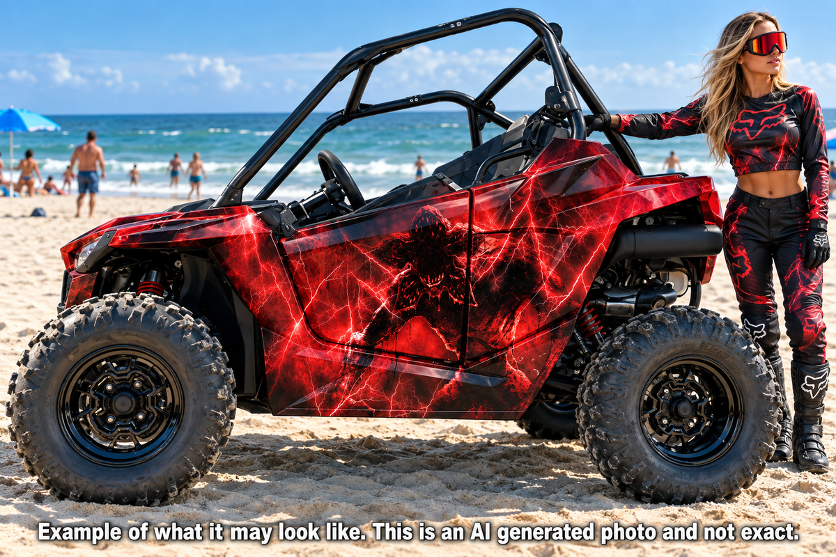 2021-2025 Polaris RZR 200 EFI UTV "Stranger Things" Graphics Kit Db Demogorgon