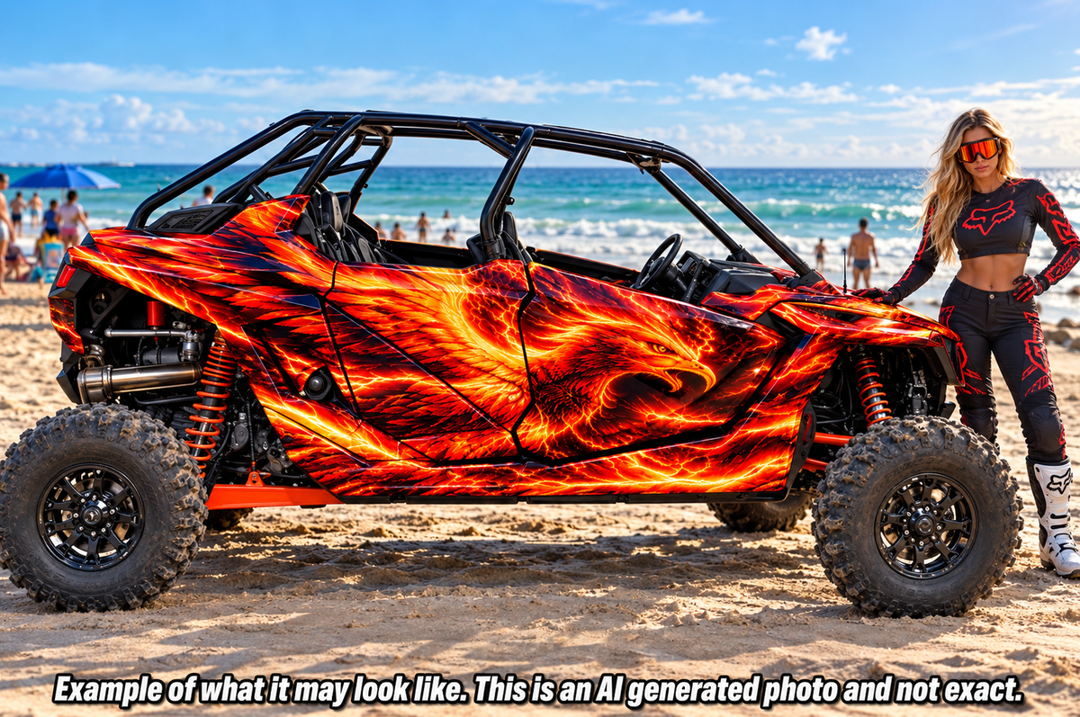 2020 - 2024 Polaris RZR Pro XP 4 Fire Phoenix Graphics Kit DFP Fire Phoenix