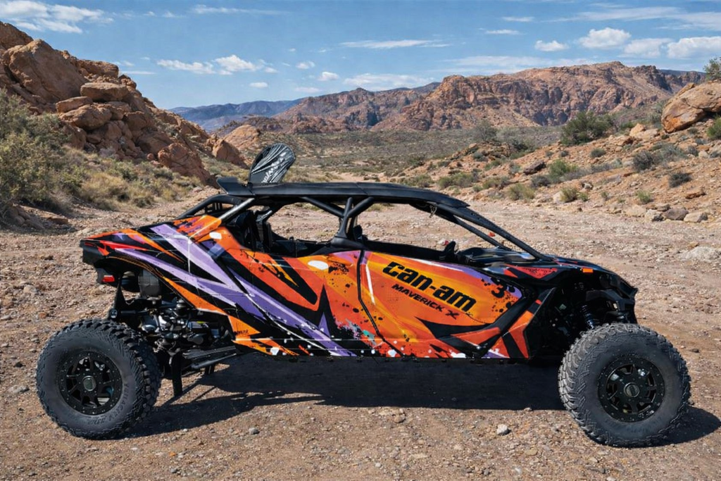 2025 Can Am Maverick R Max 4 Door Graphics Kit   D37-2  OAGFX Racing