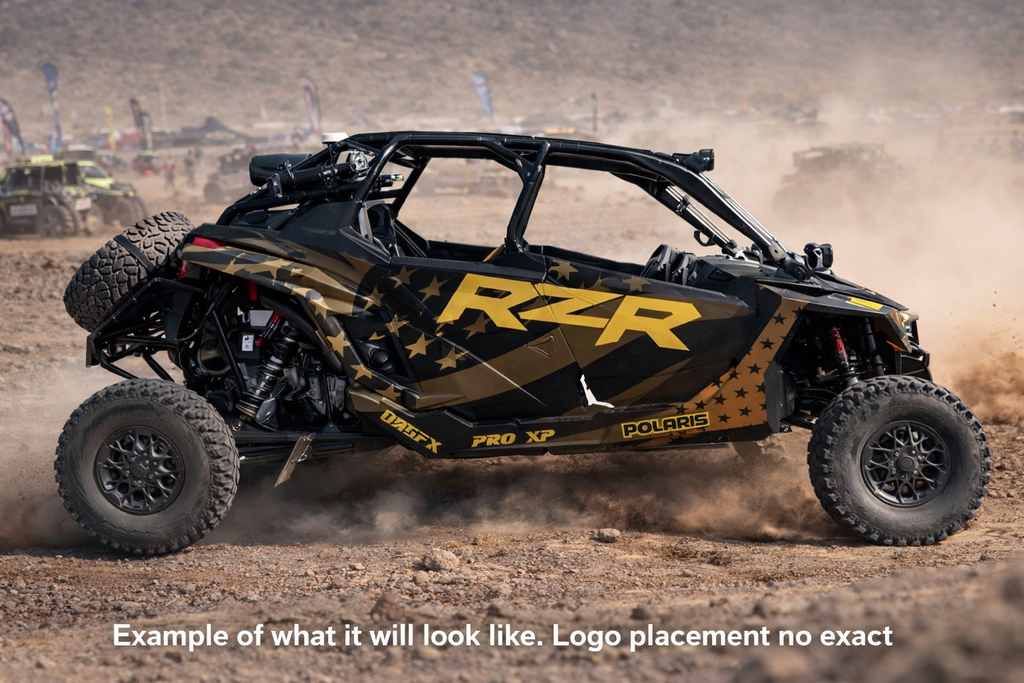 2020 - 2024 Polaris RZR Pro XP 4 Graphics Kit D69-4 Gold Flag