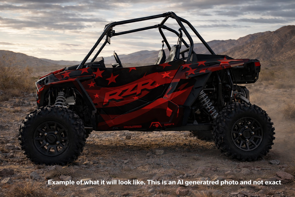 2014 - 2018 Polaris RZR XP 1000 Graphics Kit D69-2 USA Flag Holographic Available