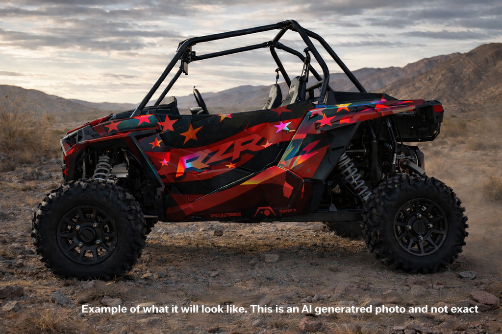 2014 - 2018 Polaris RZR XP 1000 Graphics Kit D69-2 USA Flag Holographic Available