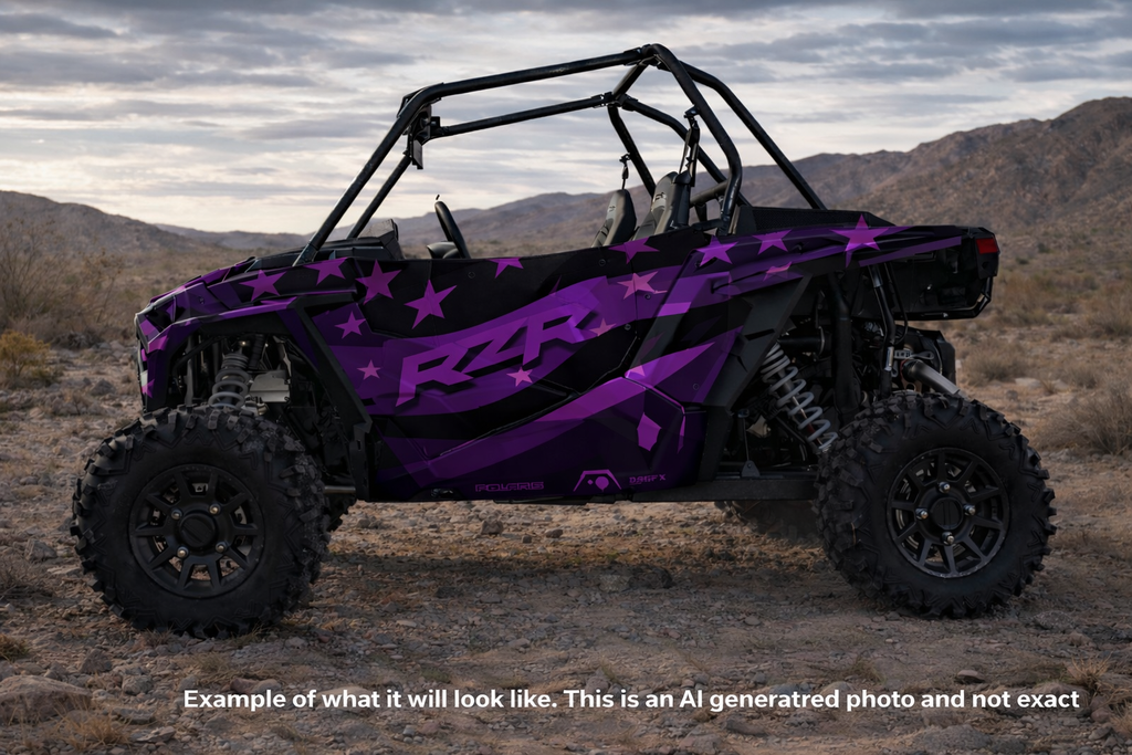 2014 - 2018 Polaris RZR XP 1000 Graphics Kit D69-3 USA Flag Now Available in Holographic