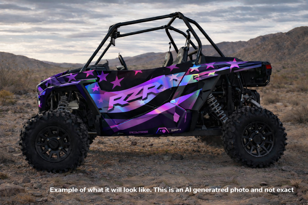 2014 - 2018 Polaris RZR XP 1000 Graphics Kit D69-3 USA Flag Now Available in Holographic