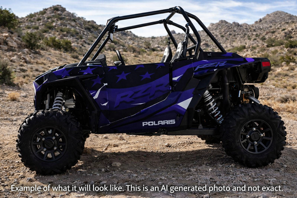 2014 - 2018 Polaris RZR XP 1000 Graphics Kit D69-4 USA Flag Now Available in Holographic