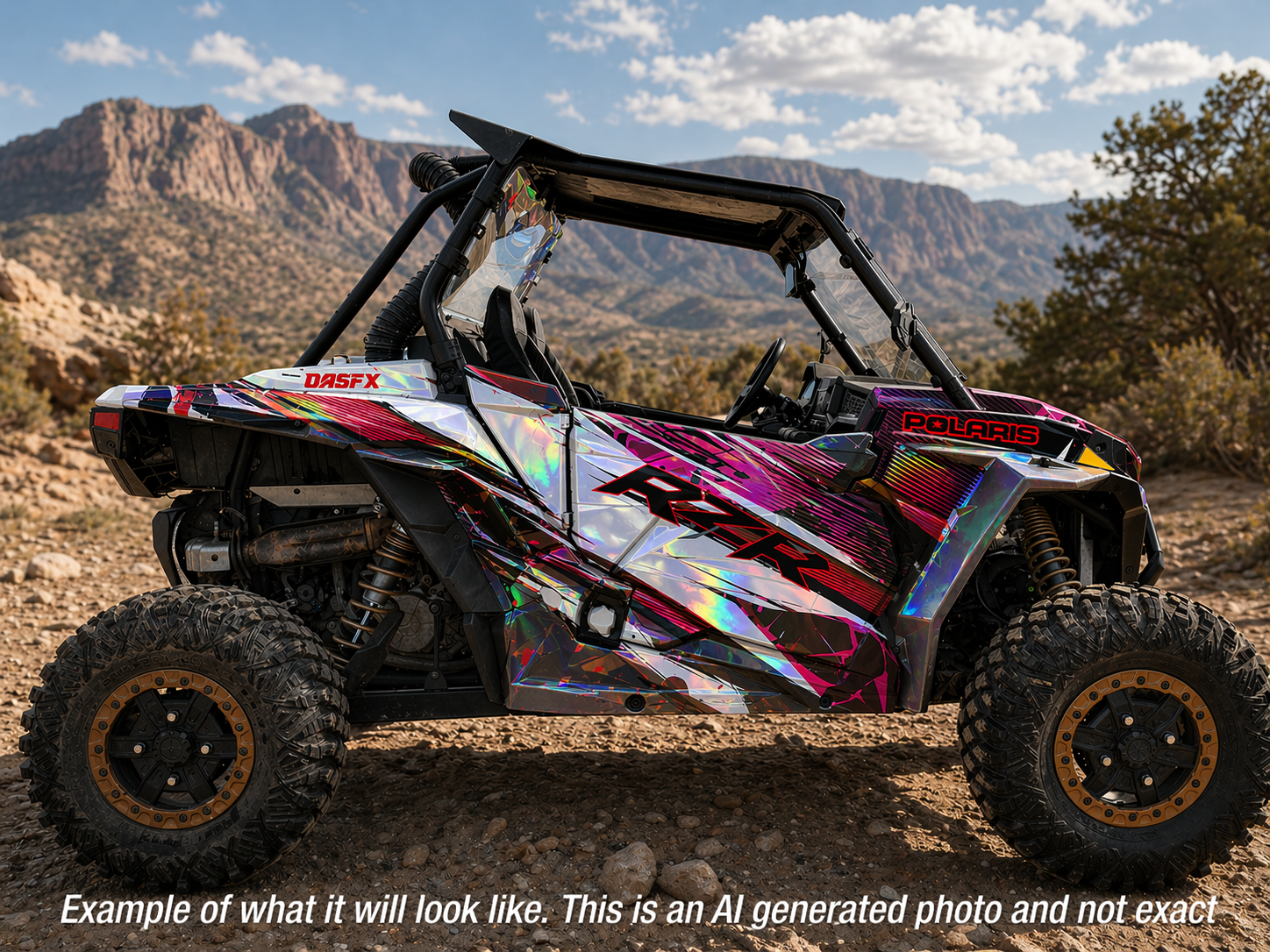 2019 - 2023 Polaris RZR XP 1000 Graphics Kit D35-2 Red OAGFX