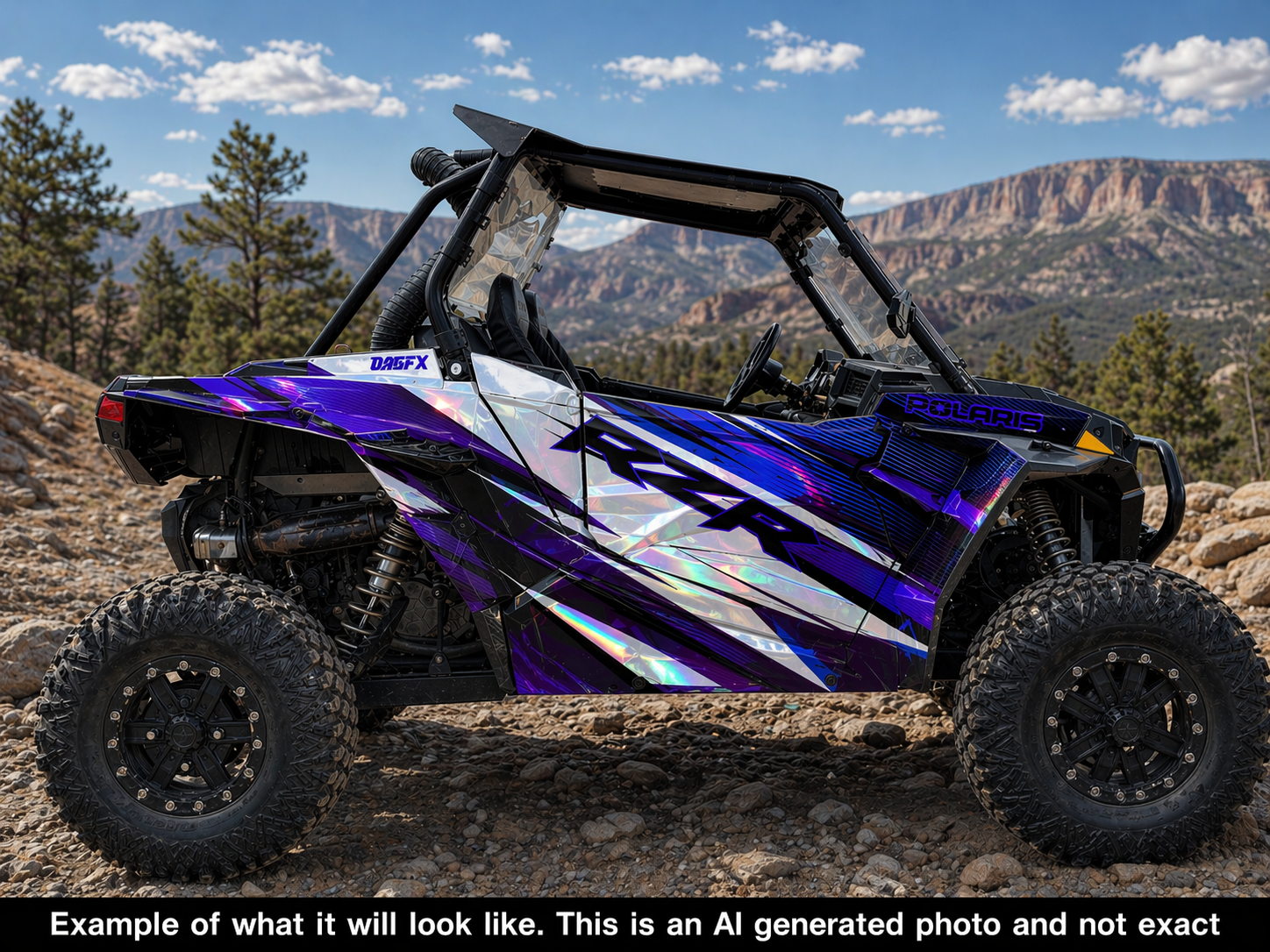 2019 - 2023 Polaris RZR XP 1000 Graphics Kit D35-3 Blue OAGFX