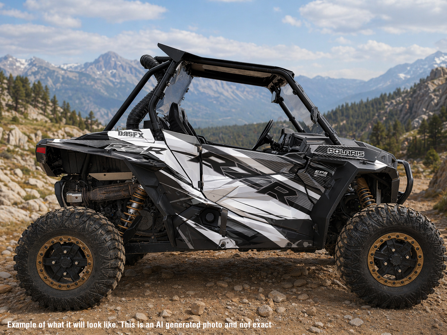 2019 - 2023 Polaris RZR XP 1000 Graphics Kit D35-5 Grey OAGFX