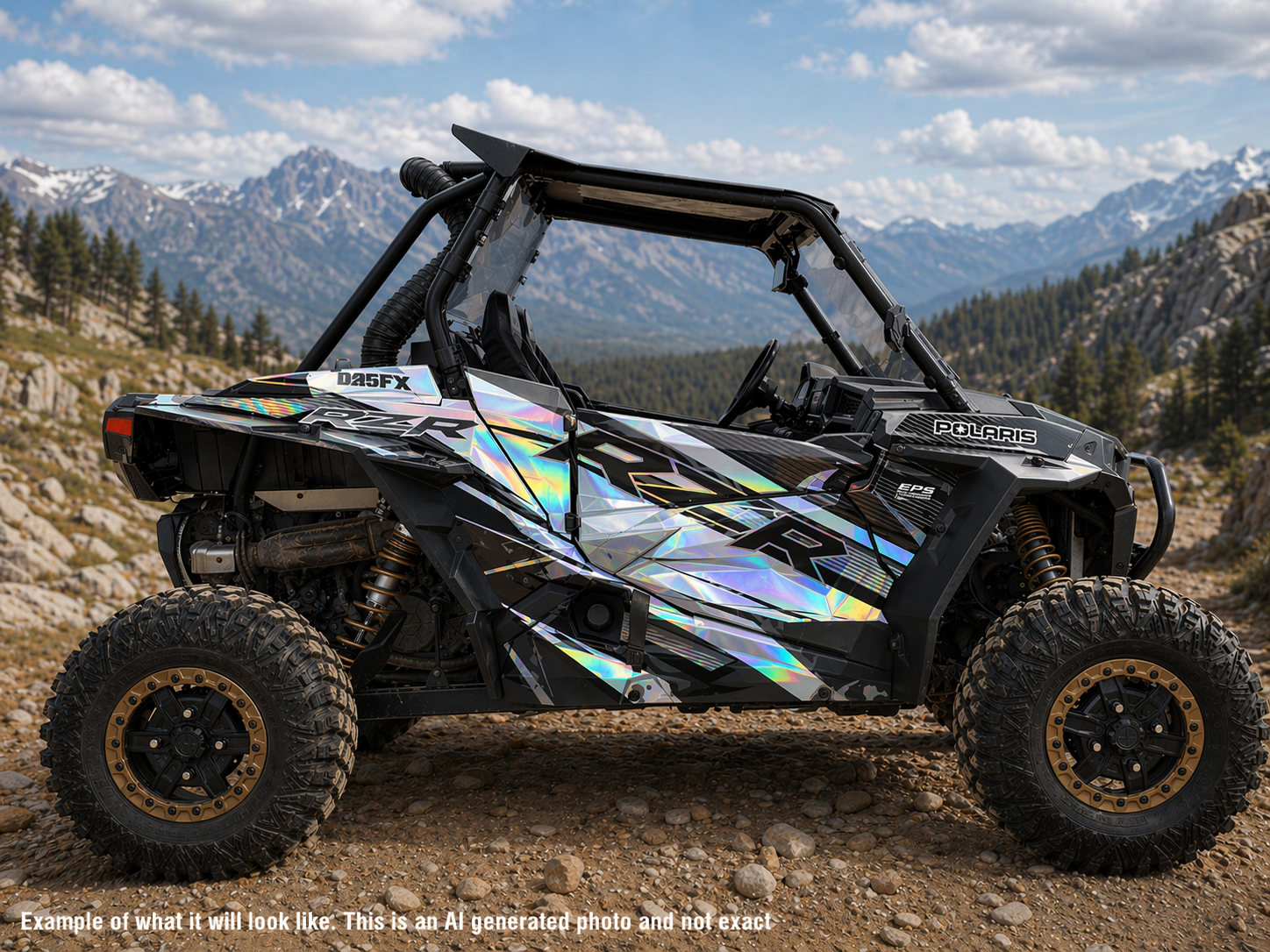 2019 - 2023 Polaris RZR XP 1000 Graphics Kit D35-5 Grey OAGFX