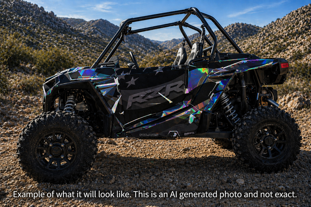 2014 - 2018 Polaris RZR XP 1000 Graphics Kit D69-5 USA Flag Stealth Now Available in Holographic