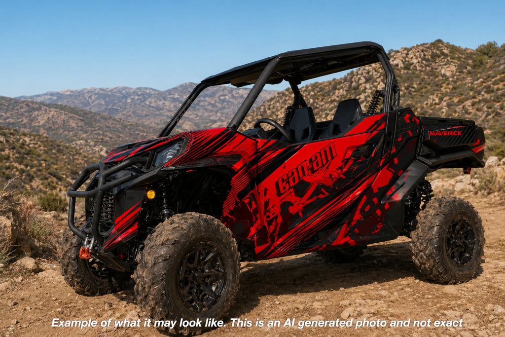 2013-2016 Can Am Maverick 1000 R  OAGFX Racing Graphics Kit  D79-2 Red