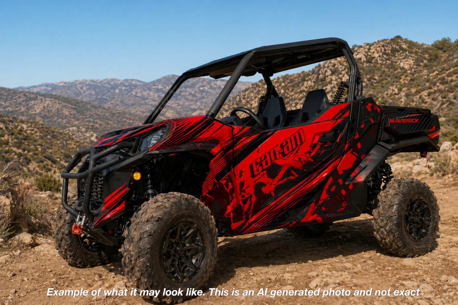 2013-2016 Can Am Maverick 1000 R  OAGFX Racing Graphics Kit  D79-2 Red